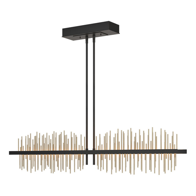 Hubbardton Forge 2020 Black Soft Gold Multi Gossamer Large LED Pendant