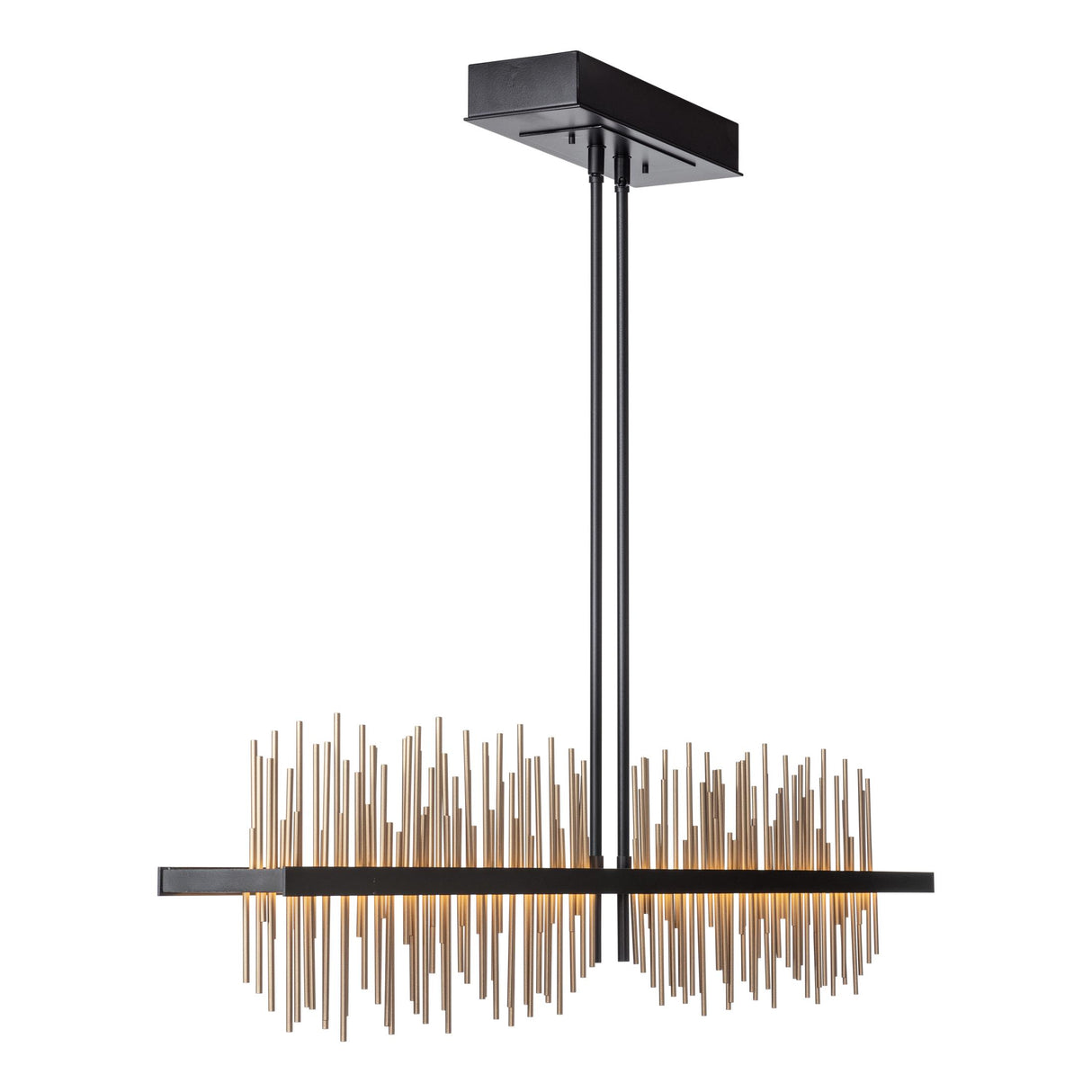 Hubbardton Forge 2020 Black Soft Gold Multi Gossamer Large LED Pendant