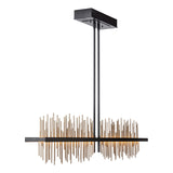 Hubbardton Forge 2020 Black Soft Gold Multi Gossamer Large LED Pendant