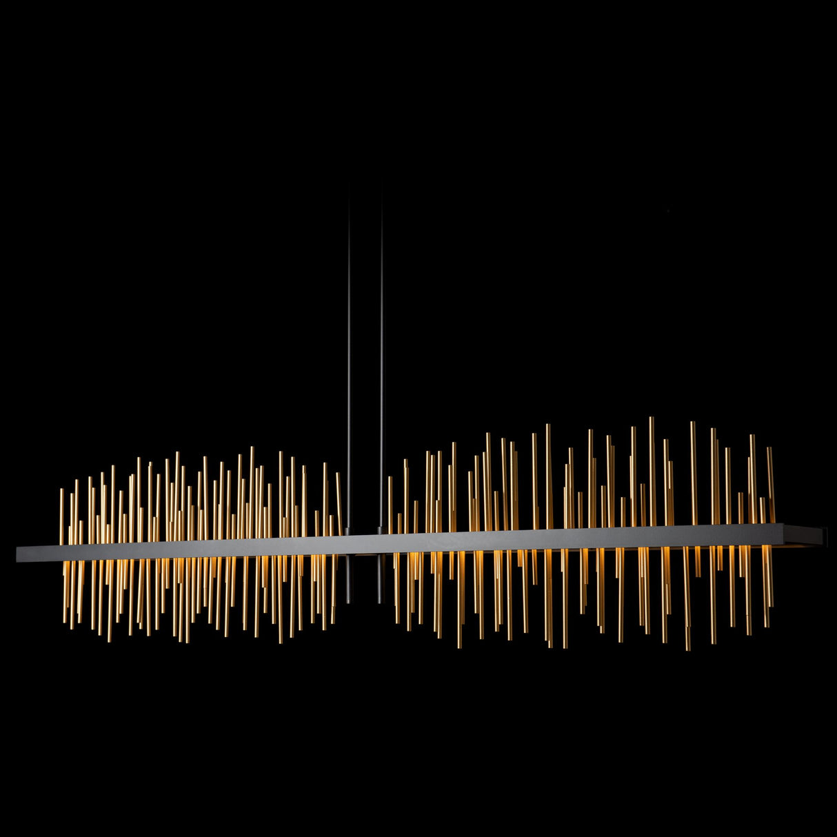 Hubbardton Forge 2020 Black Soft Gold Multi Gossamer Large LED Pendant