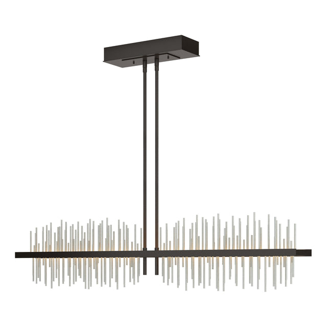 Hubbardton Forge 2020 Oil Rubbed Bronze Vintage Platinum Multi Gossamer Large LED Pendant