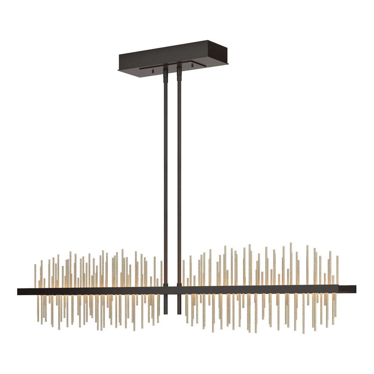 Hubbardton Forge 2020 Oil Rubbed Bronze Soft Gold Multi Gossamer Large LED Pendant