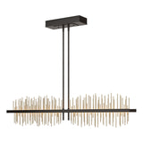 Hubbardton Forge 2020 Oil Rubbed Bronze Soft Gold Multi Gossamer Large LED Pendant
