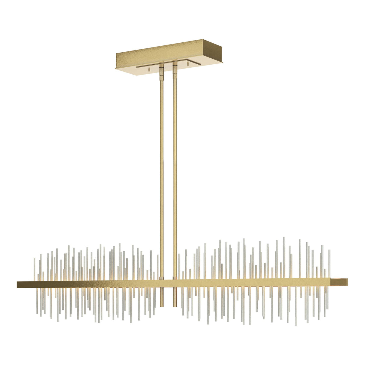 Hubbardton Forge 2020 Modern Brass Vintage Platinum Multi Gossamer Large LED Pendant