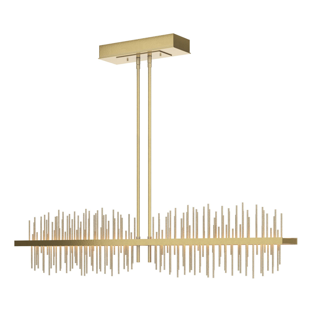 Hubbardton Forge 2020 Modern Brass Soft Gold Multi Gossamer Large LED Pendant