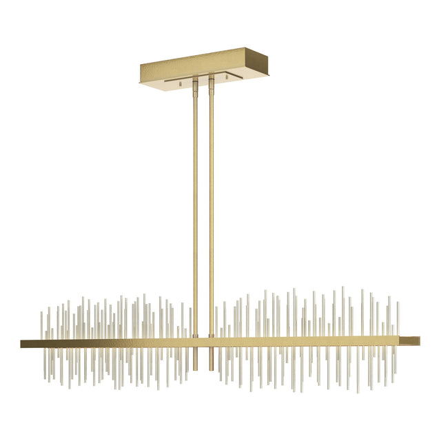 Hubbardton Forge 2020 Modern Brass Sterling Multi Gossamer Large LED Pendant