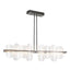 Hubbardton Forge 2021 Dark Smoke White Swirl Glass (YR) Multi Vitre Large Linear LED Pendant