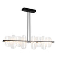 Hubbardton Forge 2021 Black White Swirl Glass (YR) Multi Vitre Large Linear LED Pendant