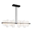 Hubbardton Forge 2021 Black White Swirl Glass (YR) Multi Vitre Large Linear LED Pendant