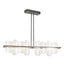 Hubbardton Forge 2021 Natural Iron White Swirl Glass (YR) Multi Vitre Large Linear LED Pendant