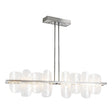 Hubbardton Forge 2021 Sterling White Swirl Glass (YR) Multi Vitre Large Linear LED Pendant