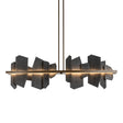Hubbardton Forge 2021 Bronze Slate Multi Ardesia Linear LED Pendant