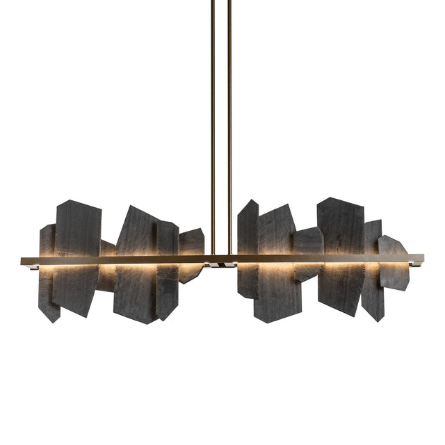 Hubbardton Forge 2021 Bronze Slate Multi Ardesia Linear LED Pendant