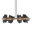 Hubbardton Forge 2021 Dark Smoke Slate Multi Ardesia Linear LED Pendant