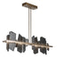 Hubbardton Forge 2021 Soft Gold Slate Multi Ardesia Linear LED Pendant
