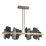 Hubbardton Forge 2021 Soft Gold Slate Multi Ardesia Linear LED Pendant