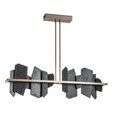 Hubbardton Forge 2021 Soft Gold Slate Multi Ardesia Linear LED Pendant