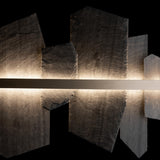 Hubbardton Forge 2021 Soft Gold Slate Multi Ardesia Linear LED Pendant