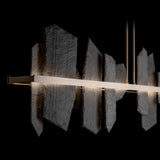 Hubbardton Forge 2021 Soft Gold Slate Multi Ardesia Linear LED Pendant