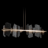 Hubbardton Forge 2021 Soft Gold Slate Multi Ardesia Linear LED Pendant