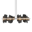 Hubbardton Forge 2021 Vintage Platinum Slate Multi Ardesia Linear LED Pendant