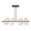 Hubbardton Forge 2024 Dark Smoke Alabaster Multi Volterra Linear LED Pendant
