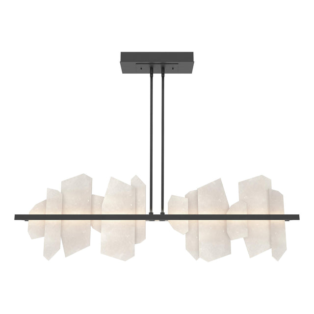 Hubbardton Forge 2024 Black Alabaster Multi Volterra Linear LED Pendant
