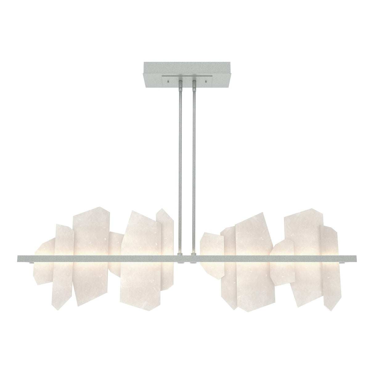 Hubbardton Forge 2024 Vintage Platinum Alabaster Multi Volterra Linear LED Pendant
