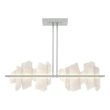 Hubbardton Forge 2024 Vintage Platinum Alabaster Multi Volterra Linear LED Pendant