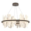 Hubbardton Forge 2024 Bronze Alabaster Standard Volterra Circular LED Pendant