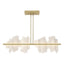 Hubbardton Forge 2024 Modern Brass Alabaster Multi Volterra Linear LED Pendant