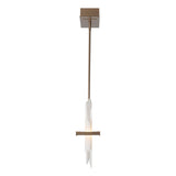 Hubbardton Forge 2024 Soft Gold Alabaster Multi Volterra Linear LED Pendant