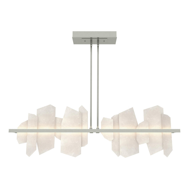 Hubbardton Forge 2024 Sterling Alabaster Multi Volterra Linear LED Pendant