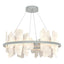 Hubbardton Forge 2024 Vintage Platinum Alabaster Standard Volterra Circular LED Pendant