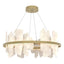 Hubbardton Forge 2024 Modern Brass Alabaster Standard Volterra Circular LED Pendant