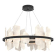 Hubbardton Forge 2024 Ink Alabaster Standard Volterra Circular LED Pendant