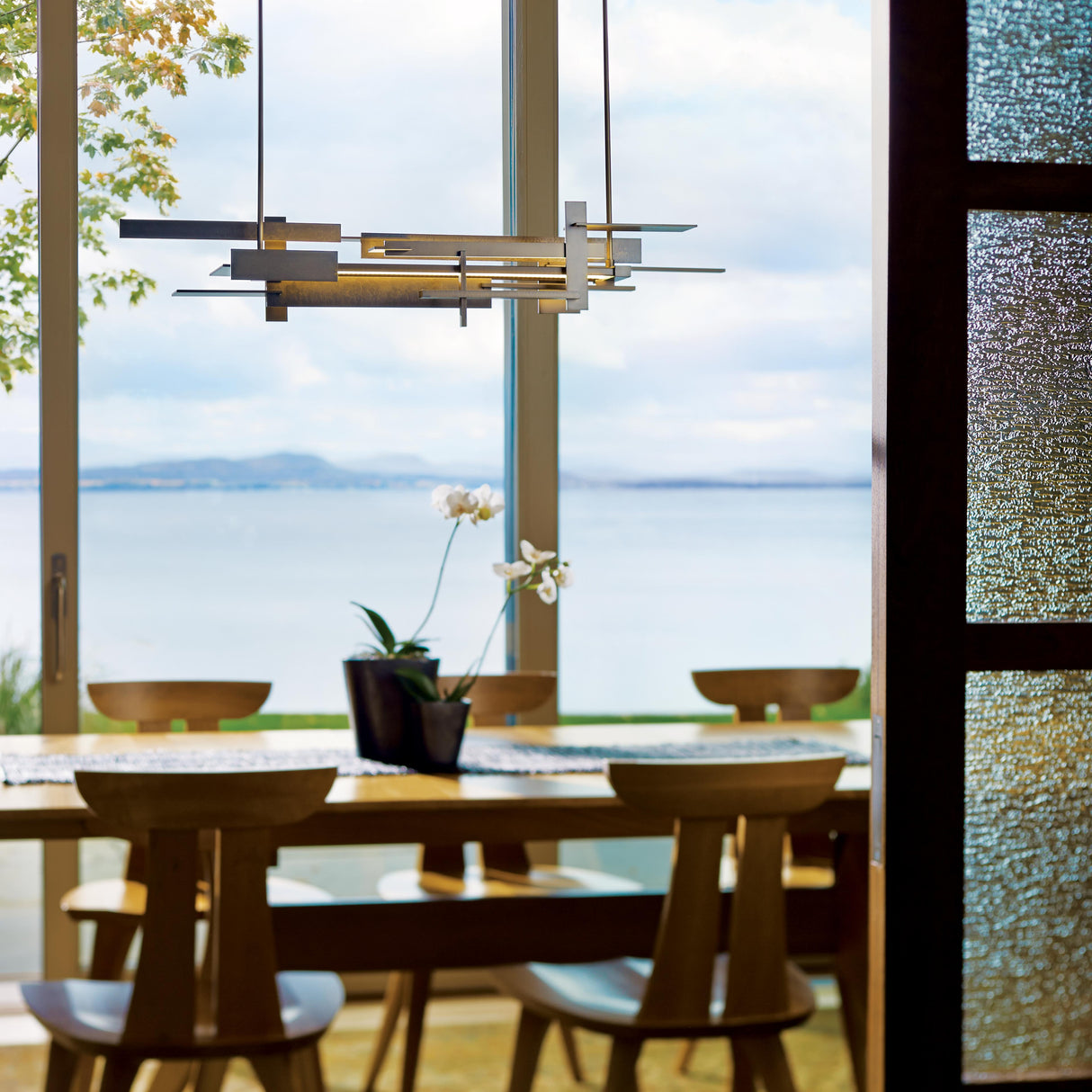 Hubbardton Forge 2015 Dark Smoke Multi Planar Large LED Pendant