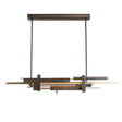 Hubbardton Forge 2020 Dark Smoke Soft Gold Multi Planar LED Pendant with Accent