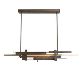 Hubbardton Forge 2020 Dark Smoke Soft Gold Multi Planar LED Pendant with Accent