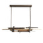 Hubbardton Forge 2020 Dark Smoke Soft Gold Multi Planar LED Pendant with Accent