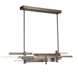 Hubbardton Forge 2020 Dark Smoke Soft Gold Multi Planar LED Pendant with Accent