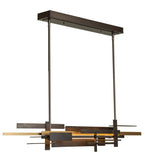 Hubbardton Forge 2020 Dark Smoke Soft Gold Multi Planar LED Pendant with Accent