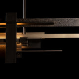 Hubbardton Forge 2020 Dark Smoke Soft Gold Multi Planar LED Pendant with Accent