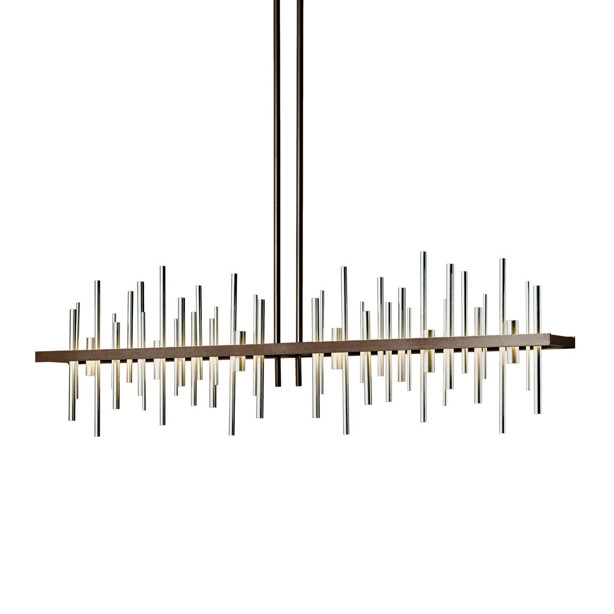 Hubbardton Forge 2015 Bronze Sterling Multi Cityscape Large LED Pendant