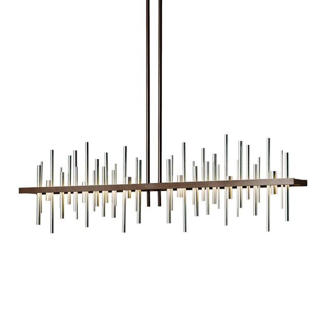 Hubbardton Forge 2015 Bronze Sterling Multi Cityscape Large LED Pendant