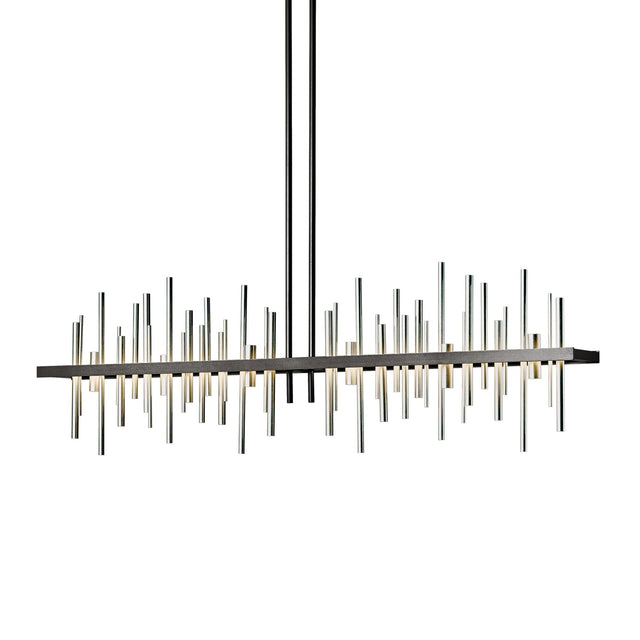 Hubbardton Forge 2015 Dark Smoke Sterling Multi Cityscape Large LED Pendant