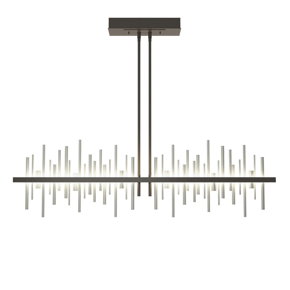 Hubbardton Forge 2015 Dark Smoke Vintage Platinum Multi Cityscape Large LED Pendant