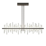 Hubbardton Forge 2015 Dark Smoke Vintage Platinum Multi Cityscape Large LED Pendant