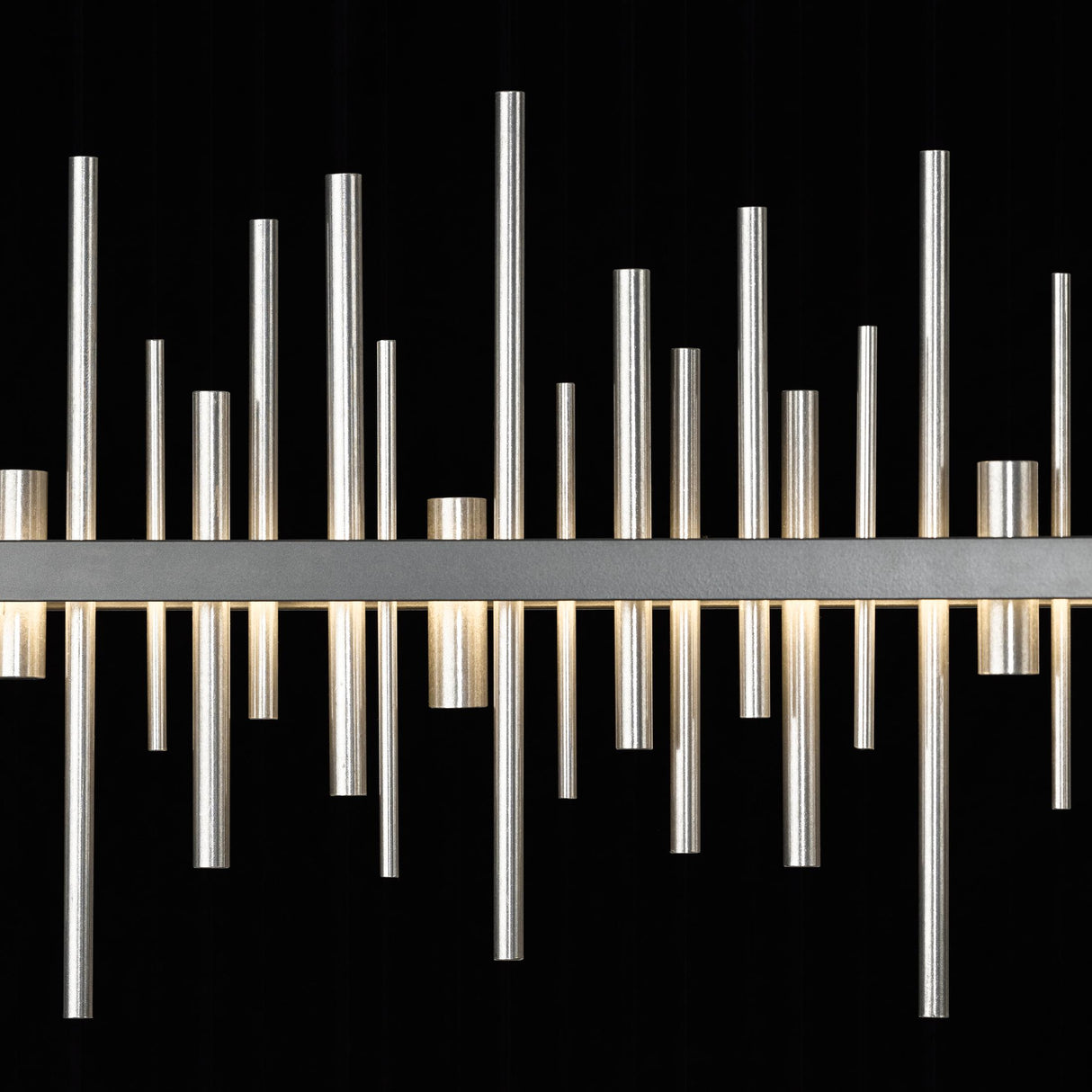 Hubbardton Forge 2015 Dark Smoke Vintage Platinum Multi Cityscape Large LED Pendant
