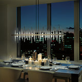 Hubbardton Forge 2015 Dark Smoke Vintage Platinum Multi Cityscape Large LED Pendant